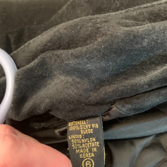 Vintage Dana Brooke black soft suede jacket size 6 oversized fits larger - Picture 12 of 15